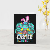 Video Game Easter Bunny Gaming Controller Gamer Bo Karte (Gelbe Blume)