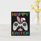 Video Game Easter Bunny Gaming Controller Gamer Bo Karte (Gelbe Blume)
