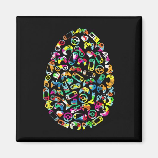 Video Game Easter Bunny Gaming Controller Gamer Bo Magnet (Vorne)