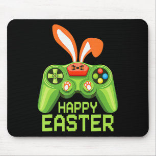 Video Game Easter Bunny Gaming Controller Gamer Bo Mousepad