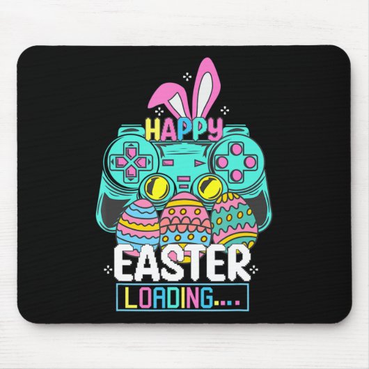 Video Game Easter Bunny Gaming Controller Gamer Bo Mousepad (Vorne)