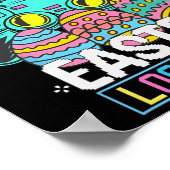 Video Game Easter Bunny Gaming Controller Gamer Bo Poster (Ecke)
