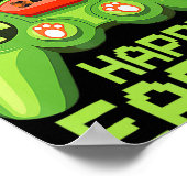 Video Game Easter Bunny Gaming Controller Gamer Bo Poster (Ecke)