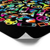 Video Game Easter Bunny Gaming Controller Gamer Bo Poster (Ecke)