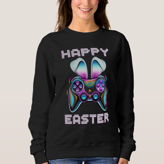Video Game Easter Bunny Gaming Controller Gamer Bo Sweatshirt (Vorderseite)