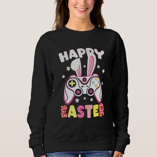 Video Game Easter Bunny Gaming Controller Gamer Bo Sweatshirt (Vorderseite)