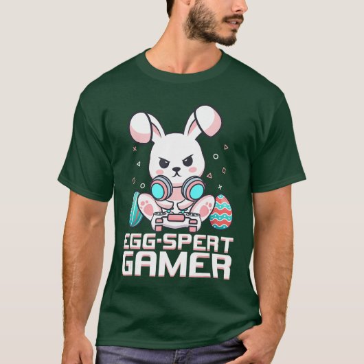Video Game Easter Bunny Gaming Controller Gamer Bo T-Shirt (Vorderseite)