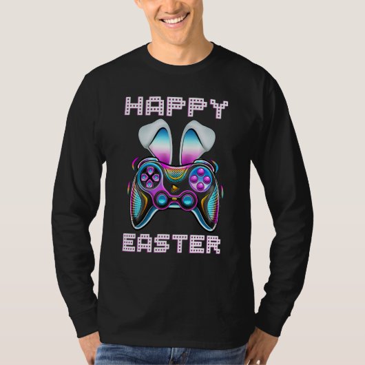 Video Game Easter Bunny Gaming Controller Gamer Bo T-Shirt (Vorderseite)