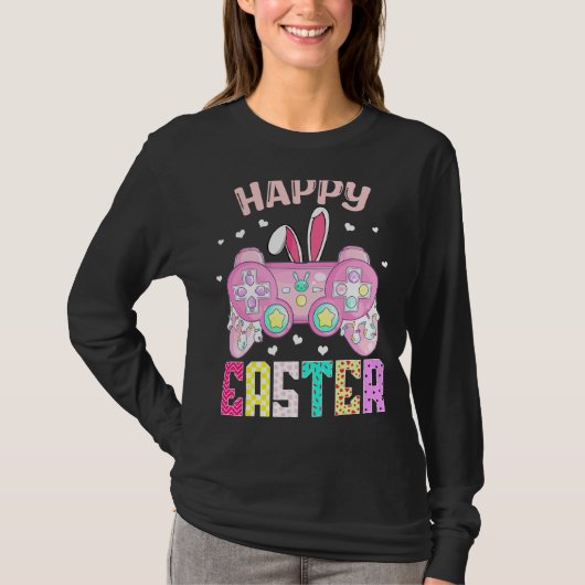 Video Game Easter Bunny Gaming Controller Gamer Gi T-Shirt (Vorderseite)