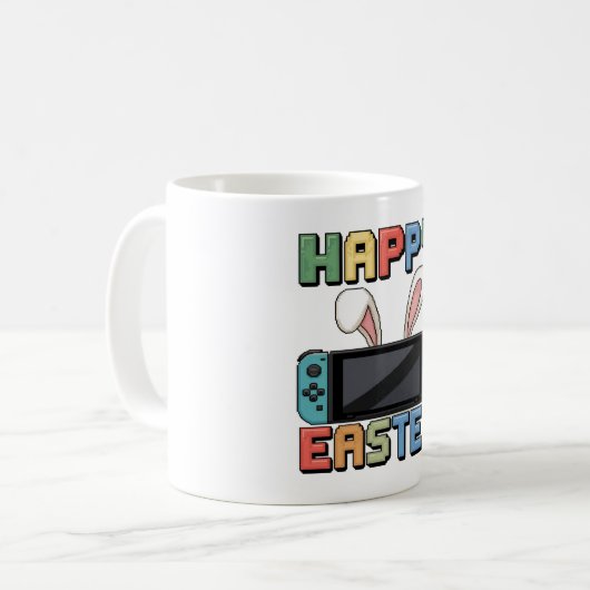 Video Game Easter Bunny Gaming Controller Gamer Kaffeetasse (Vorderseite Links)
