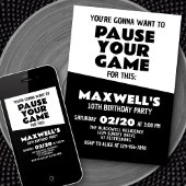 Video Game Funny Birthday Einladung