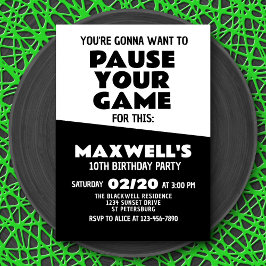Video Game Funny Birthday Einladung