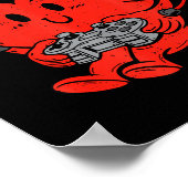 Video Game Gamer Heart Valentines Day Gaming Boys  Poster (Ecke)