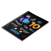 Video Game Gamers farbenfrohe 10 doppelte Ziffern Notizblock (Linke Seite)