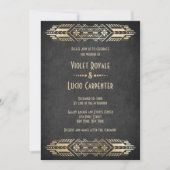 Video Game Geek Black Wedding Einladung (Vorderseite)