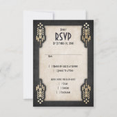Video Game Geek Black Wedding RSVP Karte (Vorderseite)