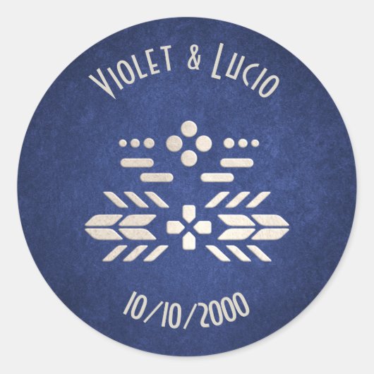 Video Game Geek Blue Wedding Runder Aufkleber (Vorderseite)