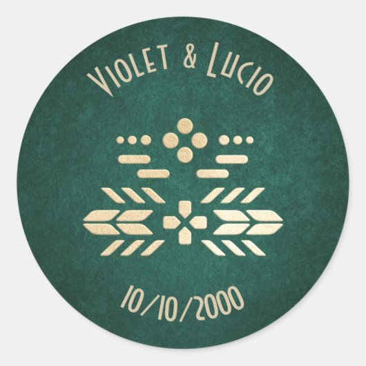 Video Game Geek Green Wedding Runder Aufkleber (Vorderseite)