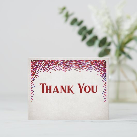 Video Game Geek Wedding Dankeskarte (Stehend Vorderseite)