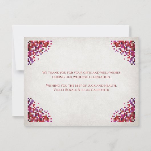 Video Game Geek Wedding Dankeskarte (Rückseite)