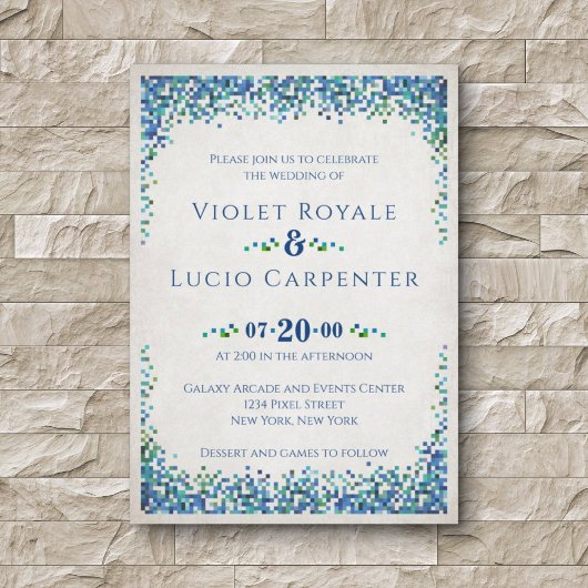 Video Game Geek Wedding Einladung