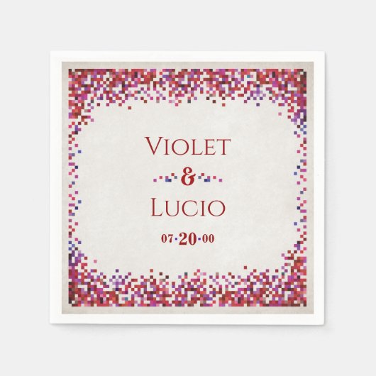 Video Game Geek Wedding Serviette (Vorderseite)