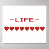 Video Game Heart Life Meter Poster (Vorne)