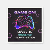 Video Game Kindergeburtstag Party Napkins Serviette (Vorderseite)