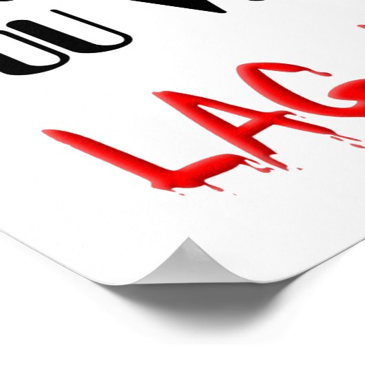 Video Game Lag Time Gewalt Funny Sign Poster (Ecke)