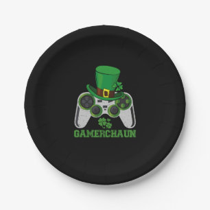 Video Game Leprechaun Boys St Patricks Day Gamer Pappteller