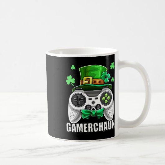 Video Game Leprechaun Kostüm St. Patrick's Day Ki Kaffeetasse (Rechts)