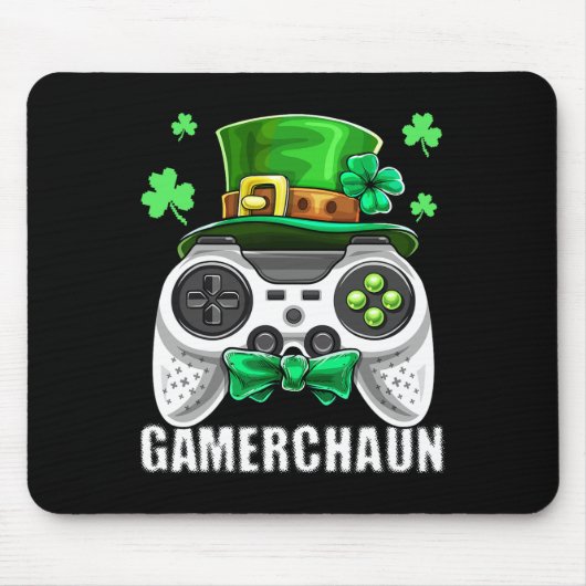Video Game Leprechaun Kostüm St. Patrick's Day Ki Mousepad (Vorne)