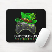 Video Game Leprechaun St Patricks Day Gamer Kinder Mousepad (Mit Mouse)