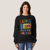 Video Game Level 100 Days Of School Unlocked Gamer Sweatshirt (Vorne ganz)
