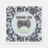 Video Game Level Up Controller Birthday Party Serviette (Vorderseite)