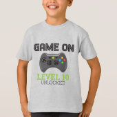 Video Game Level Up Controller Geburtstag Shirt (Vorderseite)