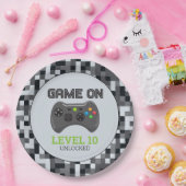 Video-Game-Level-Up-Controller Geburtstagsparty-Pa Pappteller (Party)