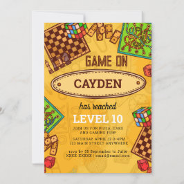 Video Game Level Up Gamer - Einladung zum Geburtst