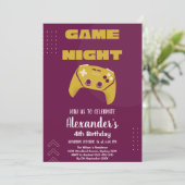 Video Game Level Up Gamer Geburtstag Einladung (Stehend Vorderseite)