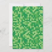 Video Game Level Up Gamer Geburtstag Grün einladen Einladung (Rückseite)