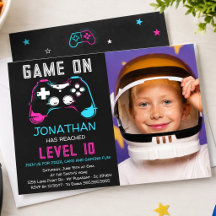 Video Game Level Up Gamer Geburtstags-Foto