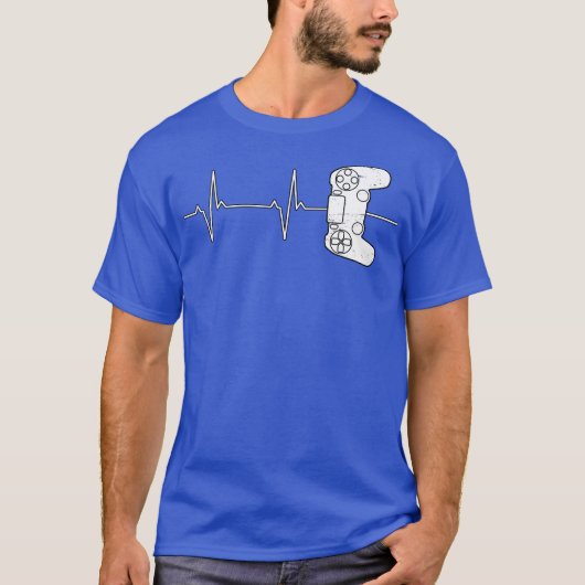 Video Game Lover Heartbeat T-Shirt (Vorderseite)