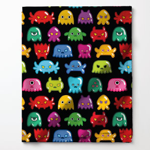 Video Game Monsters Geek Nerd Gamer-Muster Stoff