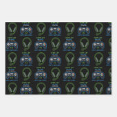 Video Game Neon Blue & Green Birthday Age Name Geschenkpapier Set (Vorderseite 3)