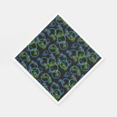 Video Game Neon Blue & Green Muster Serviette (Ecke)