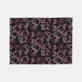 Video Game Neon Pink Girls Muster Fleecedecke (Vorderseite (Horizontal))