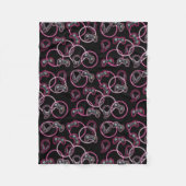 Video Game Neon Pink Girls Muster Fleecedecke (Vorderseite)