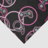 Video Game Neon Pink Girls Muster Seidenpapier (Ausschnitt)