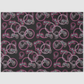 Video Game Neon Pink Girls Muster Seidenpapier (Vorderseite)