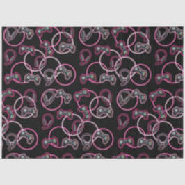 Video Game Neon Pink Girls Muster Seidenpapier